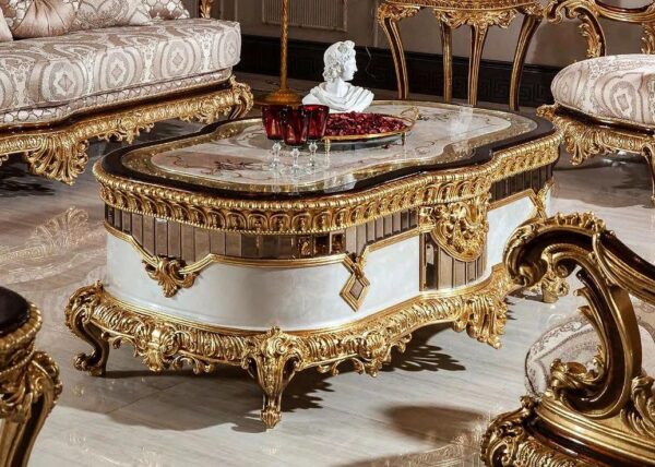 Luxurious Wooden Sofa Set - Image 6