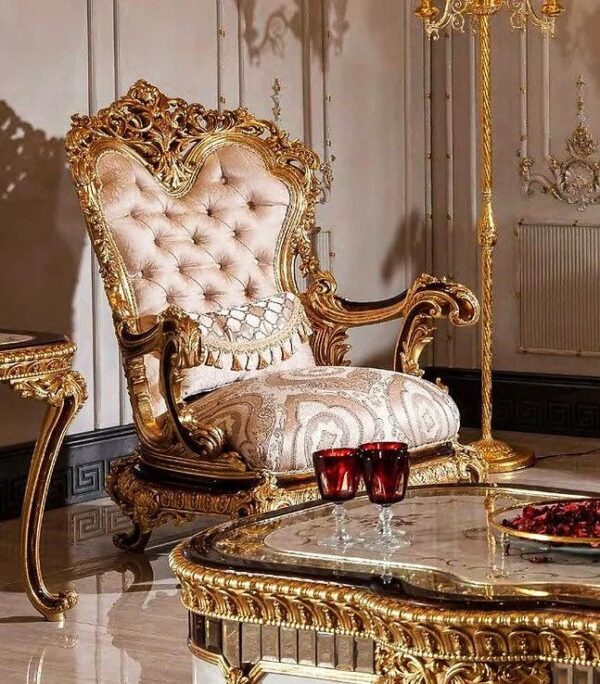 Luxurious Wooden Sofa Set - Image 5