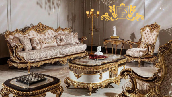 Luxurious Wooden Sofa Set