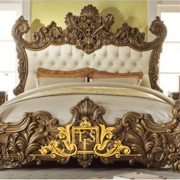 Modern design platform Bed Teak wood