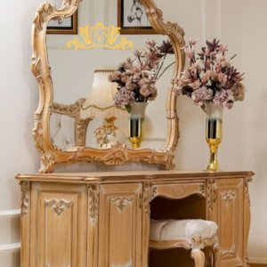 Antique Gold Console with Mirror Frame