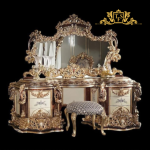Antique Gold Console with Mirror Frame