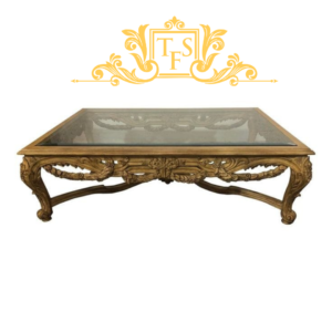 Carved Retangular Coffee Table