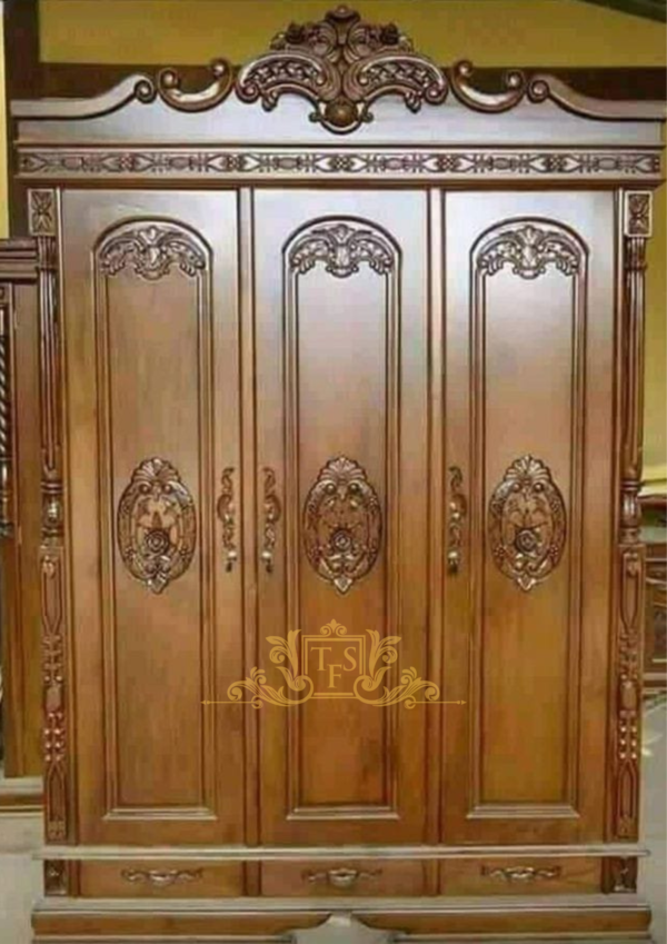 Wooden Almirah with Hidden Drawers