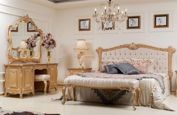 Antique Gold Console with Mirror Frame - Image 2