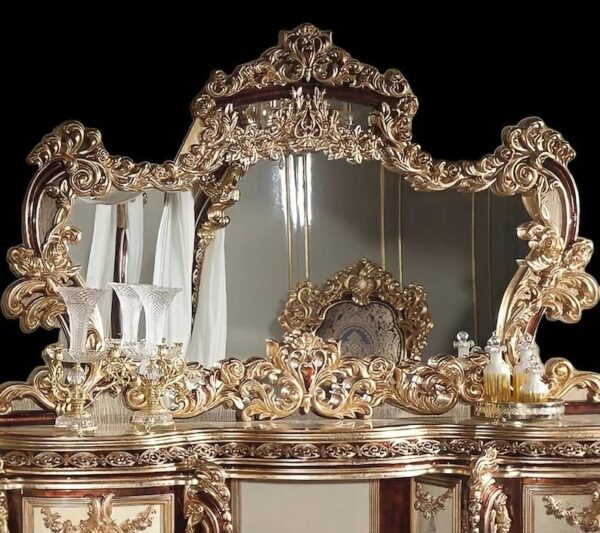 Antique Gold Console with Mirror Frame - Image 3