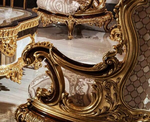Luxurious Wooden Sofa Set - Image 3